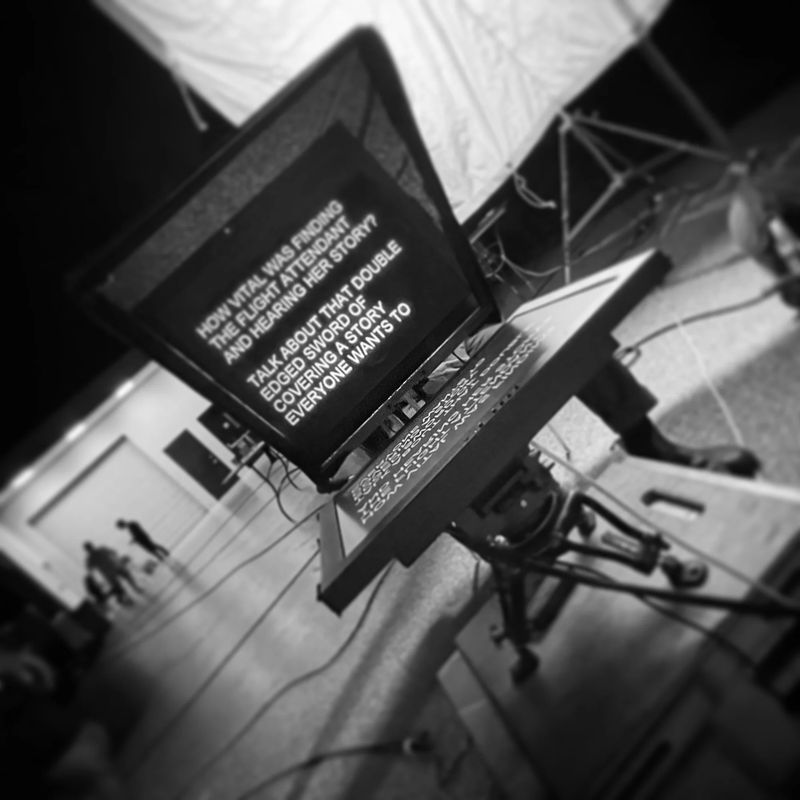 Teleprompter setup